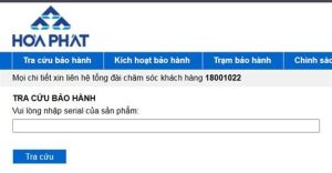 tra cứu bảo hành tủ đông tủ mát hoà phát funiki